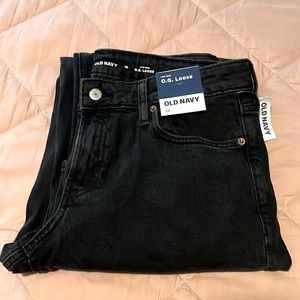 Old Navy O.G. Loose jeans, low rise, black, size 10